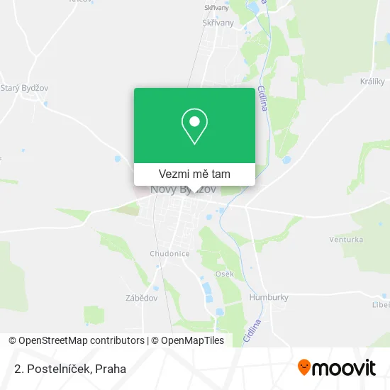 2. Postelníček mapa