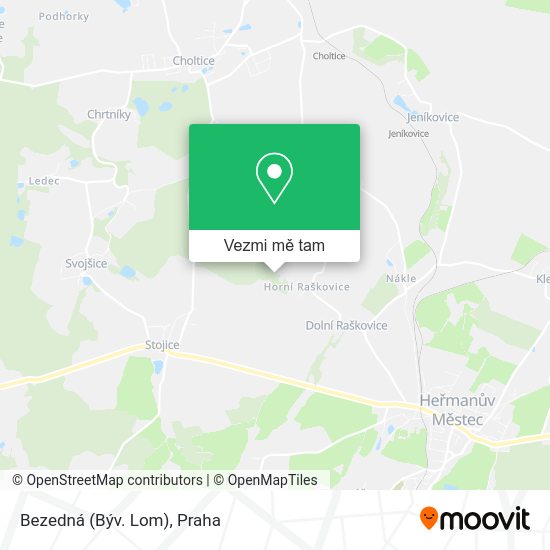 Bezedná (Býv. Lom) mapa