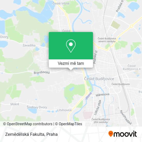 Zemědělská Fakulta mapa