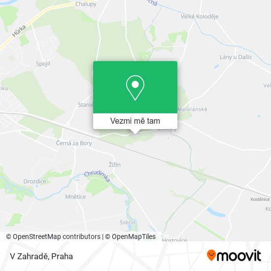 V Zahradě mapa