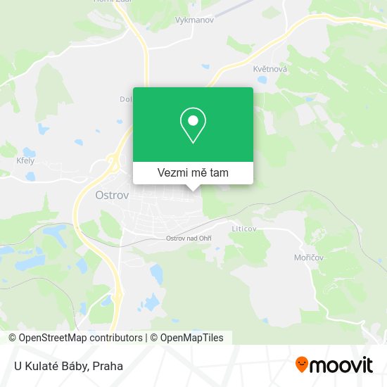 U Kulaté Báby mapa