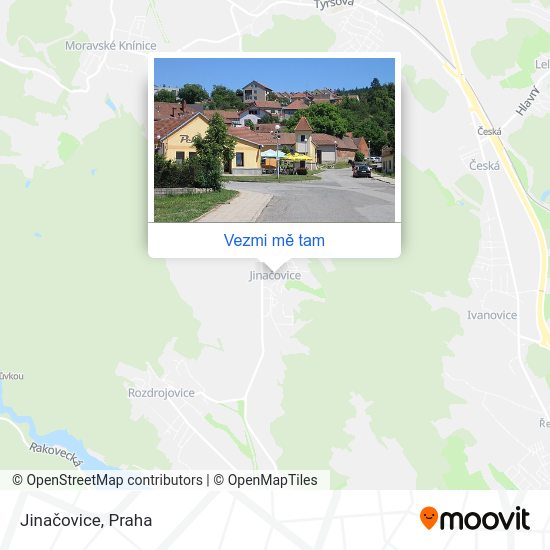 Jinačovice mapa