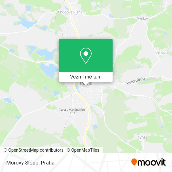 Morový Sloup mapa