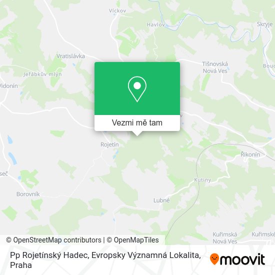 Pp Rojetínský Hadec, Evropsky Významná Lokalita mapa