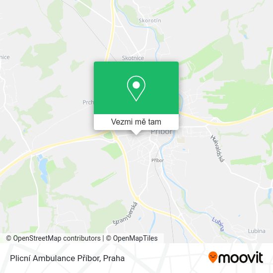 Plicní Ambulance Příbor mapa