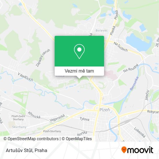 Artušův Stůl mapa