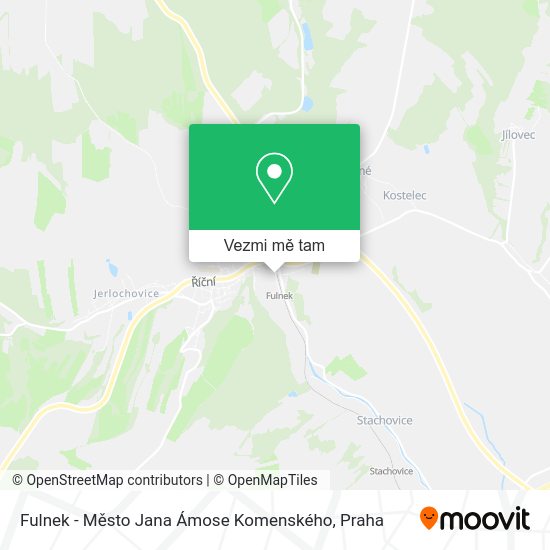 Fulnek - Město Jana Ámose Komenského mapa