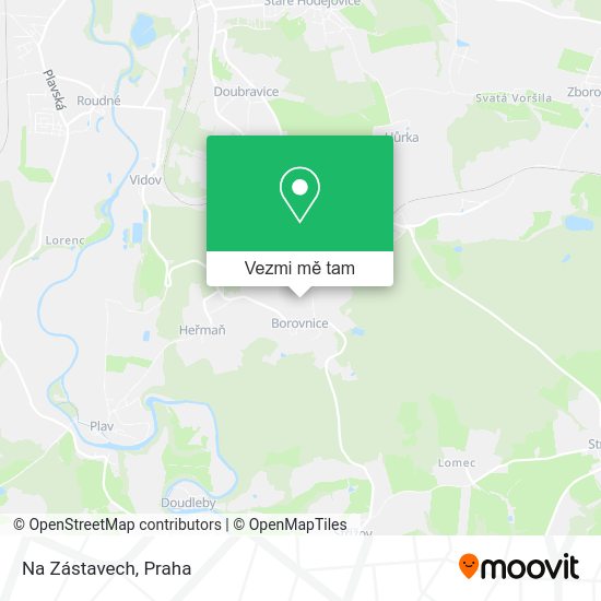 Na Zástavech mapa