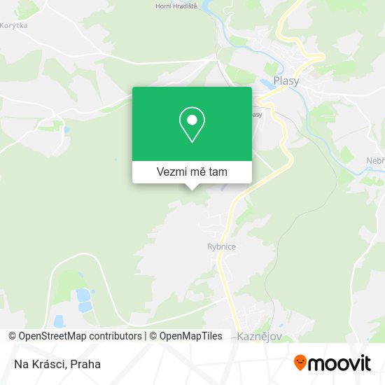 Na Krásci mapa