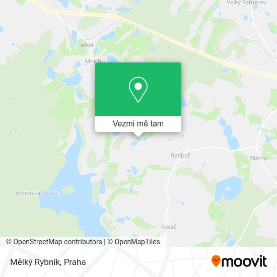 Mělký Rybník mapa