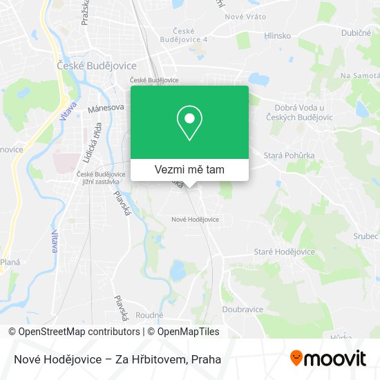 Nové Hodějovice – Za Hřbitovem mapa