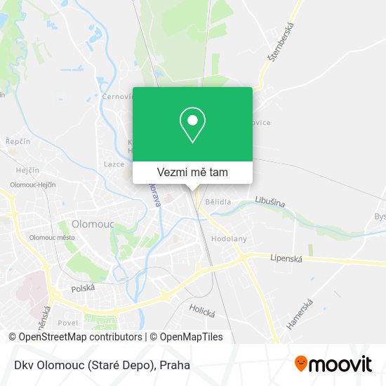 Dkv Olomouc (Staré Depo) mapa