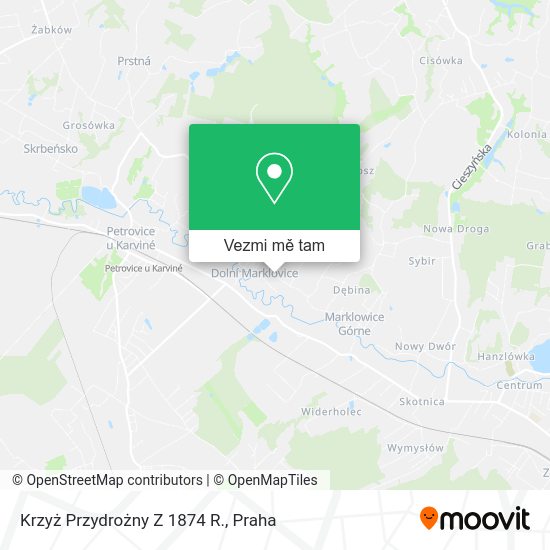 Krzyż Przydrożny Z 1874 R. mapa