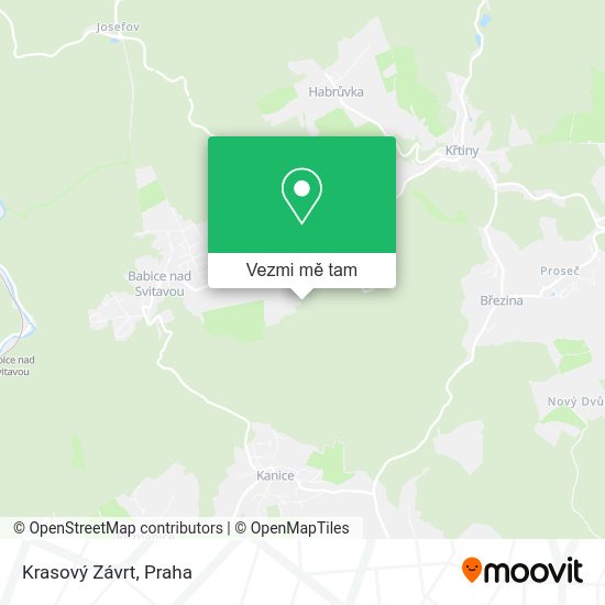 Krasový Závrt mapa