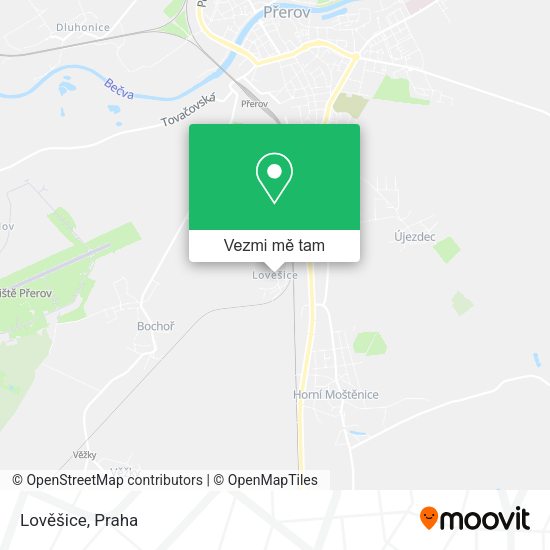 Lověšice mapa