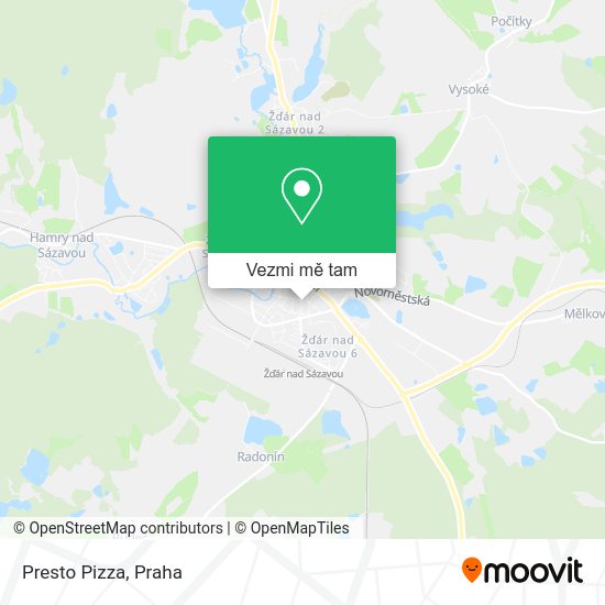 Presto Pizza mapa
