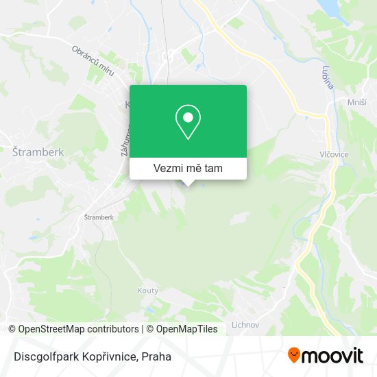 Discgolfpark Kopřivnice mapa
