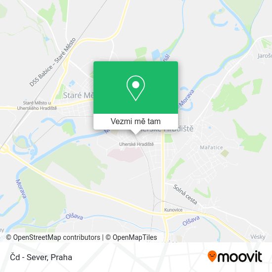 Čd - Sever mapa