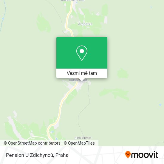 Pension U Zdichynců mapa