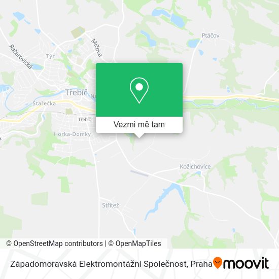 Západomoravská Elektromontážní Společnost mapa