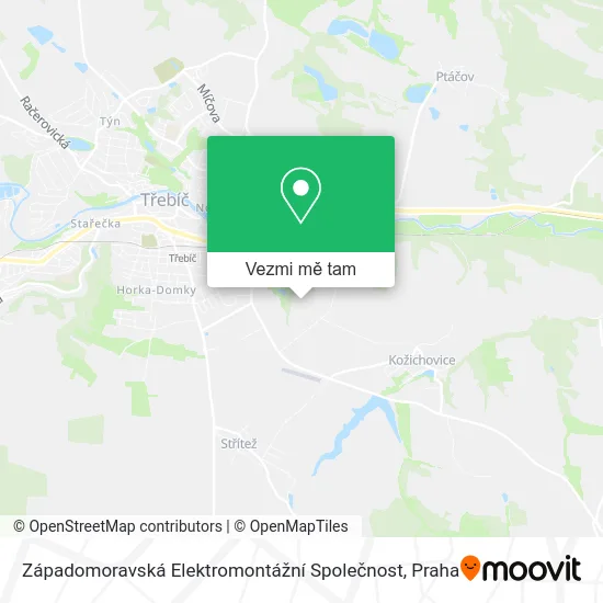 Západomoravská Elektromontážní Společnost mapa