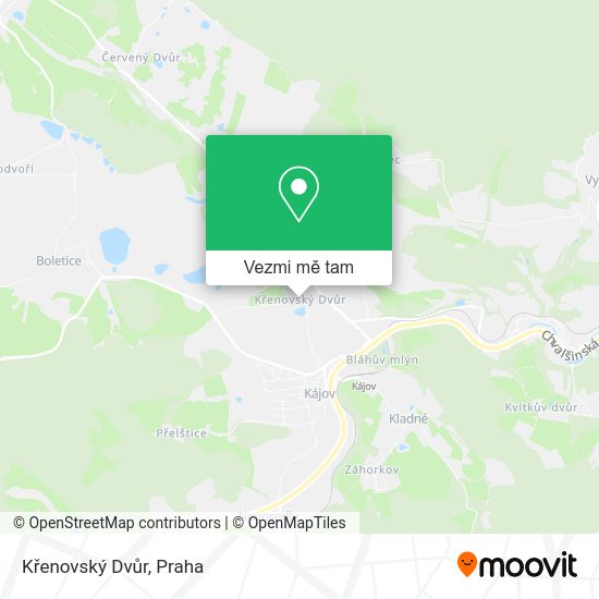 Křenovský Dvůr mapa