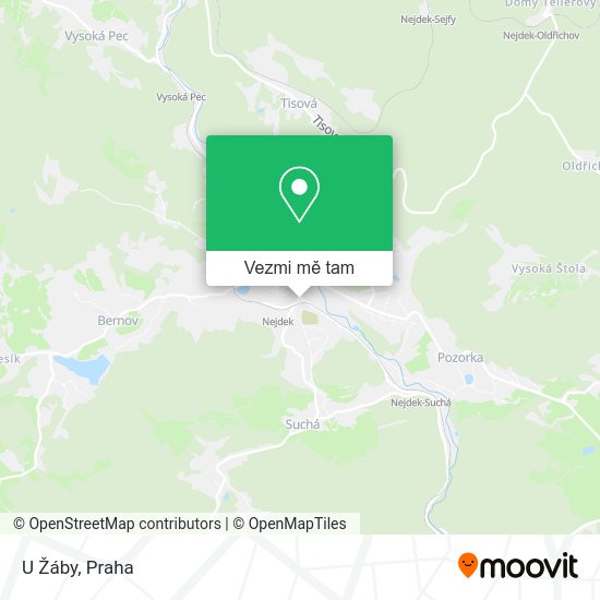 U Žáby mapa