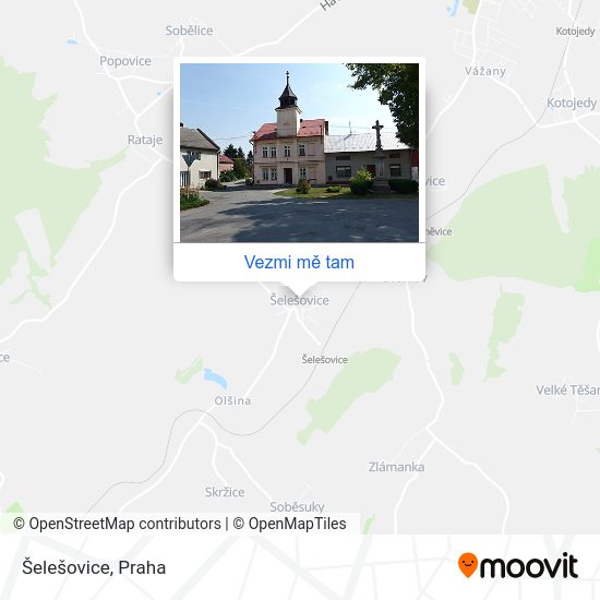 Šelešovice mapa
