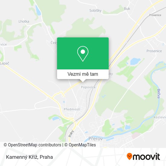 Kamenný Kříž mapa