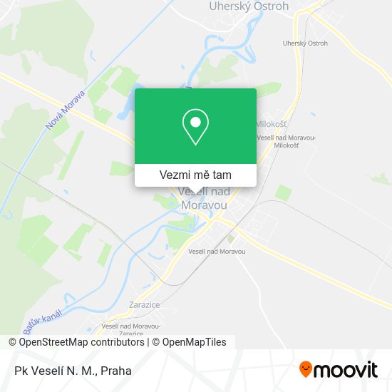 Pk Veselí N. M. mapa