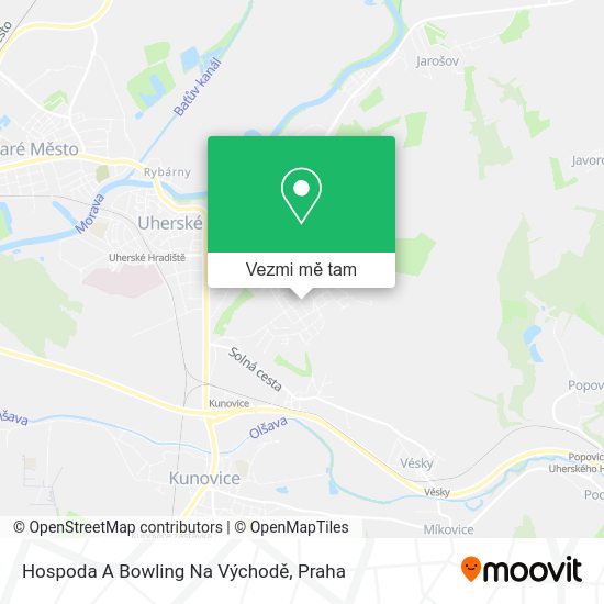 Hospoda A Bowling Na Východě mapa