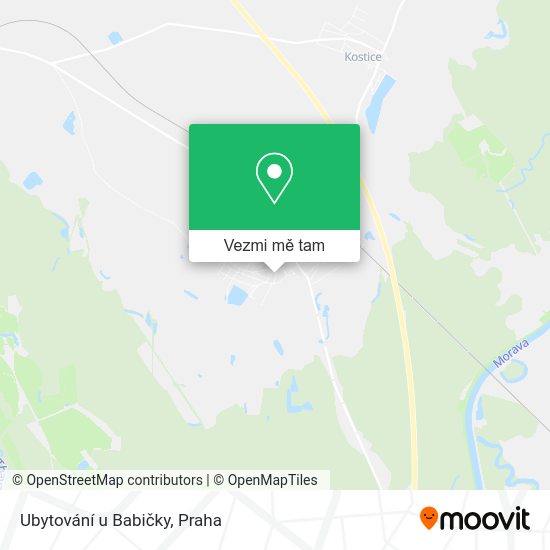 Ubytování u Babičky mapa