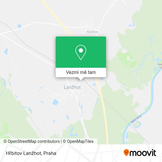 Hřbitov Lanžhot mapa