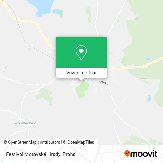 Festival Moravské Hrady mapa