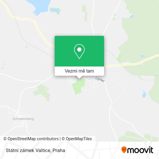Státní zámek Valtice mapa