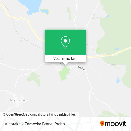 Vinoteka v Zamecke Brane mapa