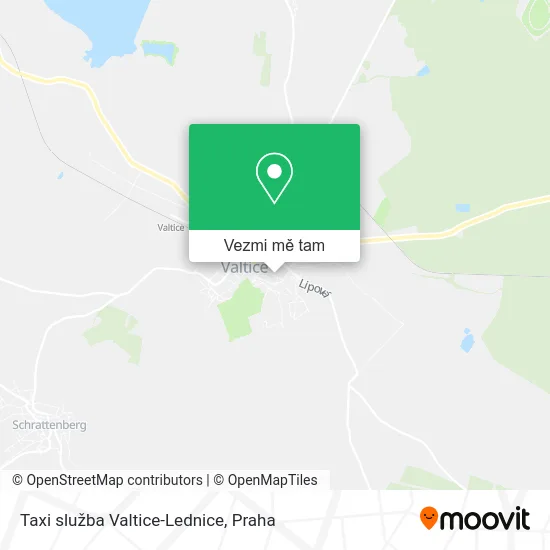 Taxi služba Valtice-Lednice mapa