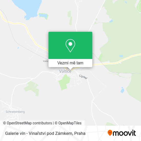 Galerie vín - Vinařství pod Zámkem mapa