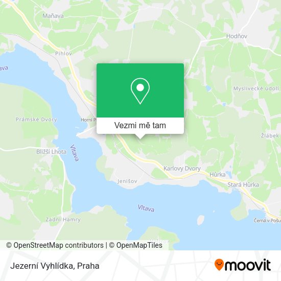 Jezerní Vyhlídka mapa