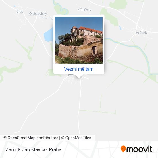 Zámek Jaroslavice mapa