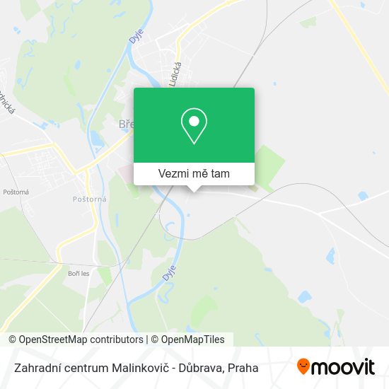 Zahradní centrum Malinkovič - Důbrava mapa