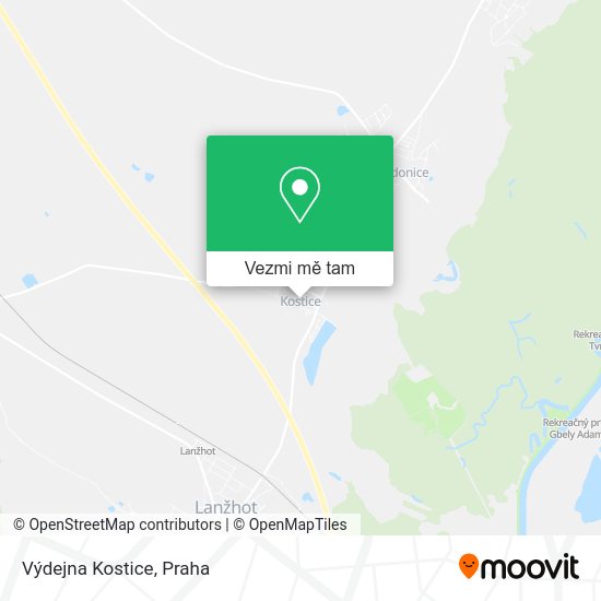 Výdejna Kostice mapa