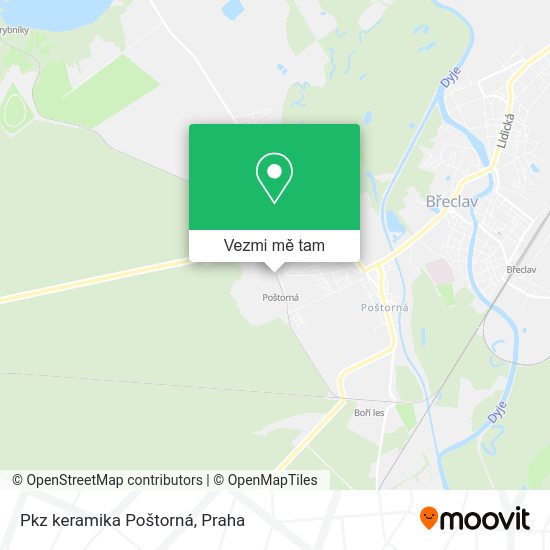 Pkz keramika Poštorná mapa