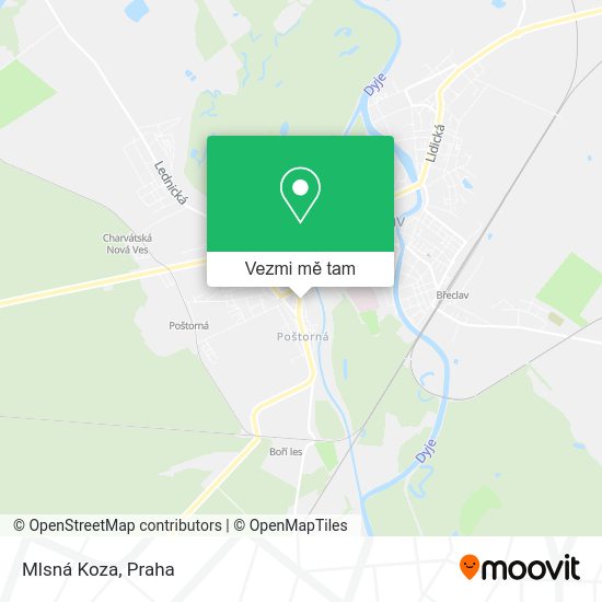 Mlsná Koza mapa