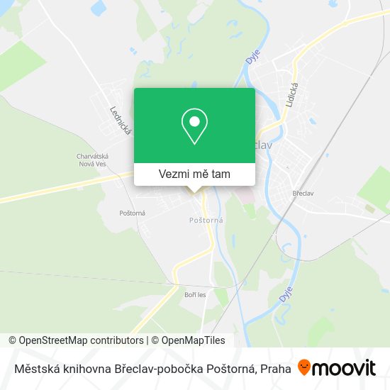 Městská knihovna Břeclav-pobočka Poštorná mapa