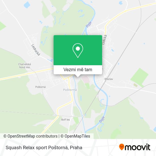 Squash Relax sport Poštorná mapa