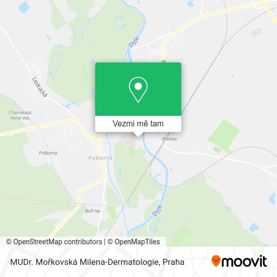 MUDr. Mořkovská Milena-Dermatologie mapa