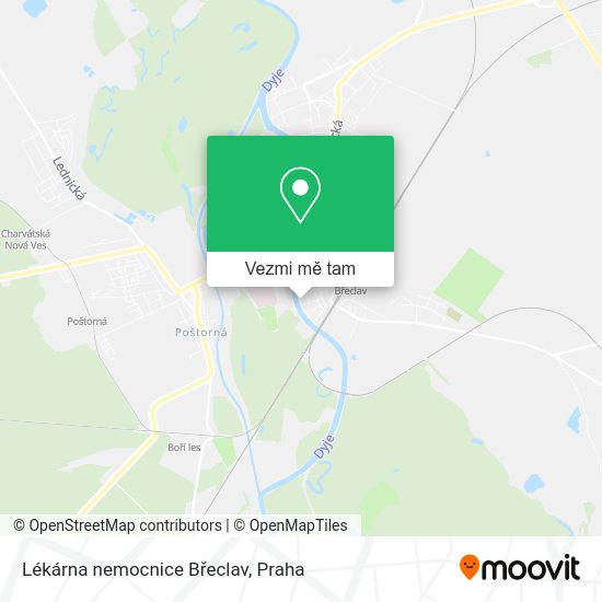 Lékárna nemocnice Břeclav mapa