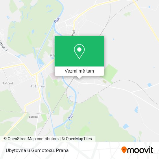 Ubytovna u Gumotexu mapa