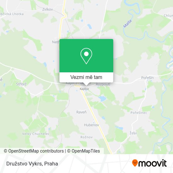 Družstvo Vykrs mapa